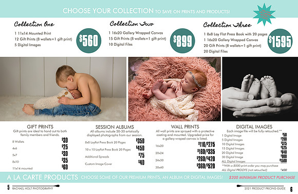 RHP - Newborn Client Guide - product pricing copy